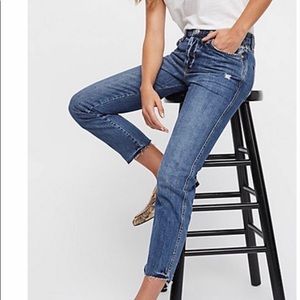 Free People Slim Fit Boyfriend Jeans
